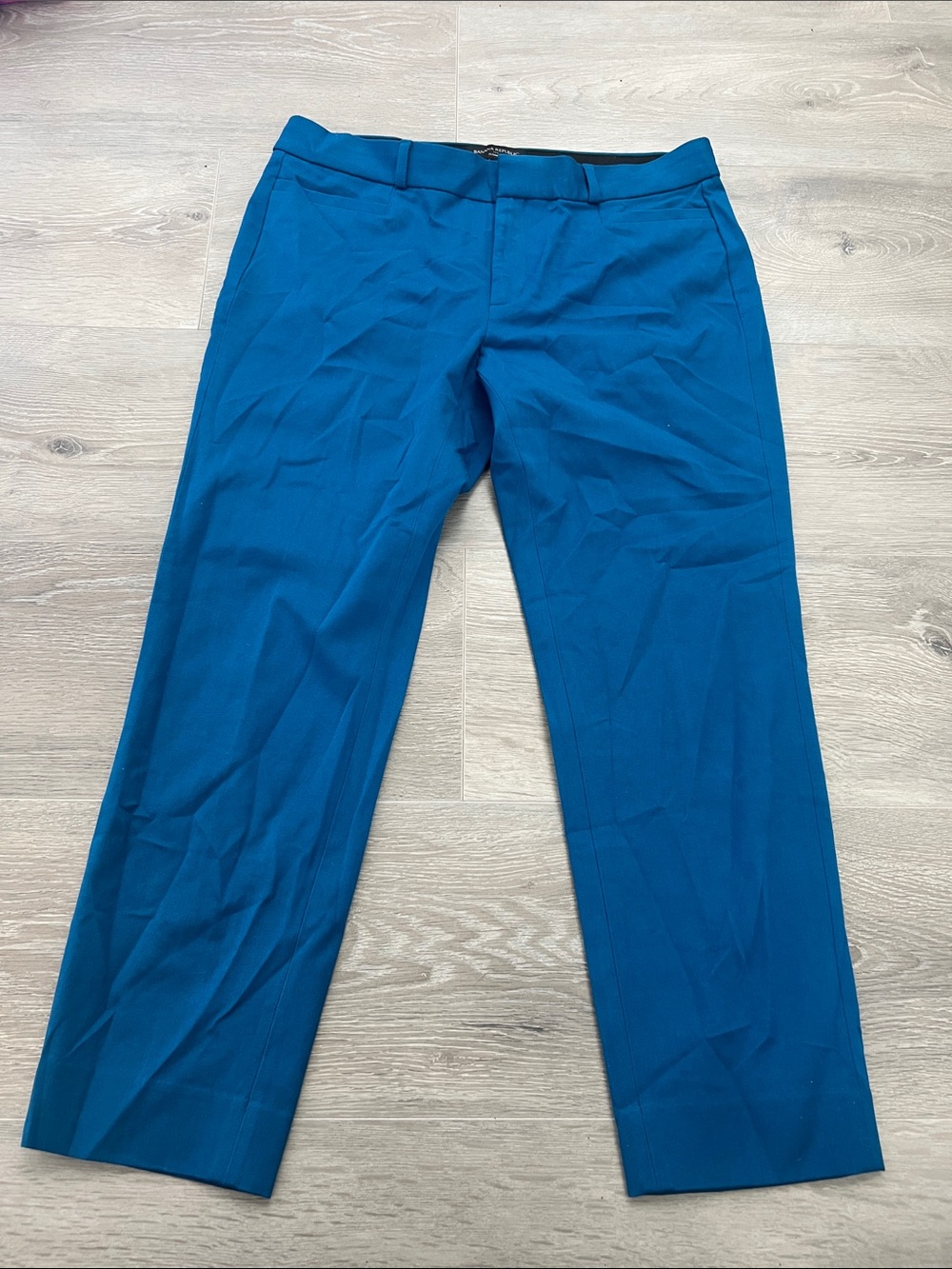Banana Republic Women's Straight Leg Pants in Teal Blue